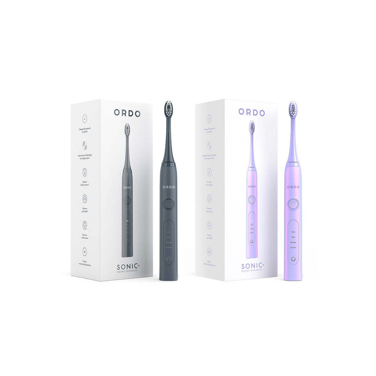Sonic+ Duo Bundle - Charcoal Grey and Pearl Violet