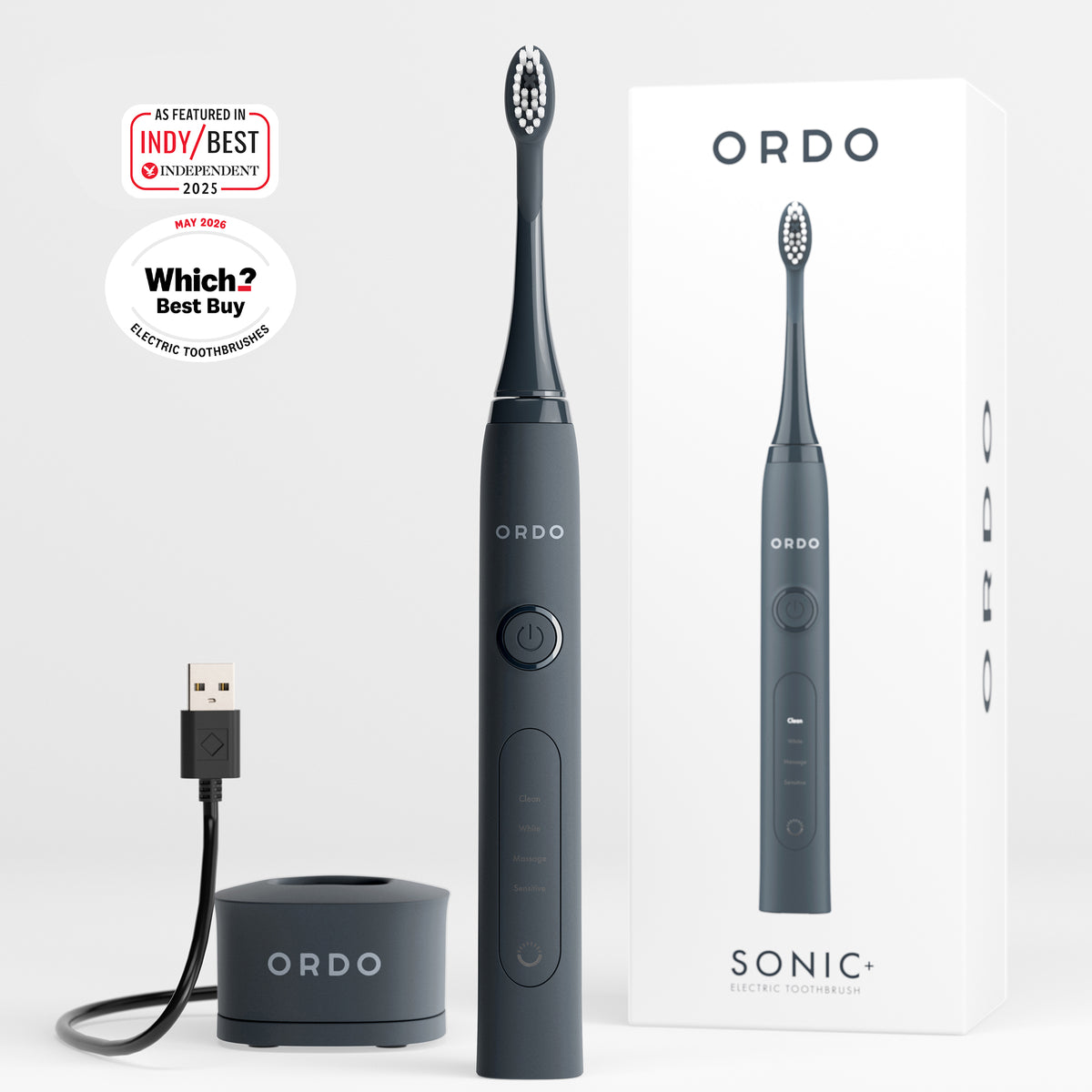 Ordo Sonic+ Toothbrush Charcoal Grey