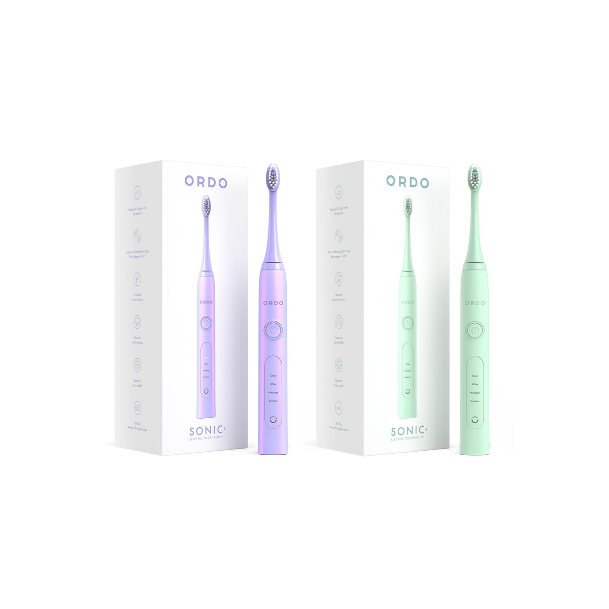 Sonic+ Duo Bundle - Pearl Violet and Mint Green