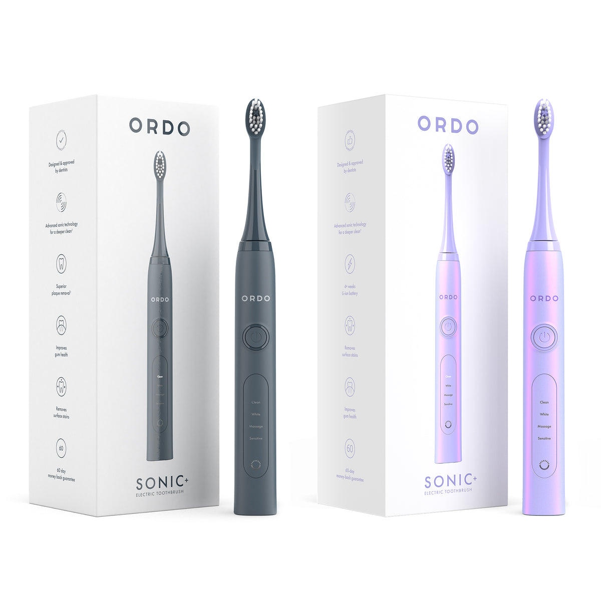 Sonic+ Duo Bundle - Charcoal Grey and Pearl Violet