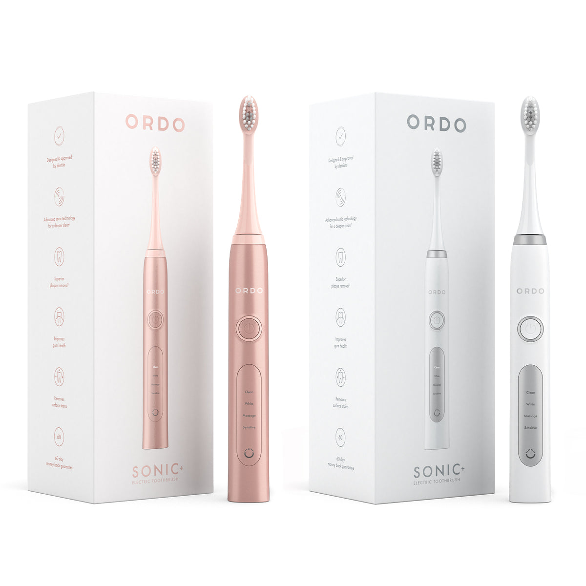 Sonic+ Duo Bundle - Rose Gold and White Silver