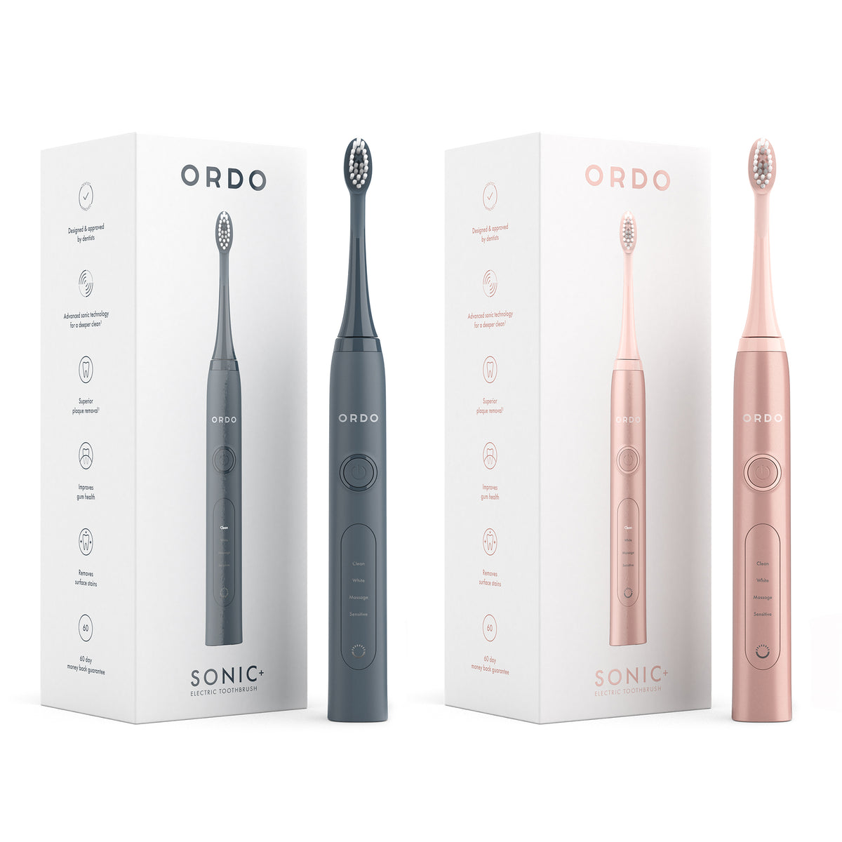 Sonic+ Duo Bundle - Charcoal Grey and Rose Gold