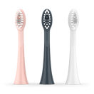 Ordo Sonic+ Brush Heads in Rose Gold, Charcoal Grey, and White